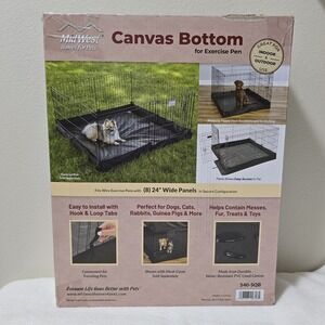 Midwest Square Bottom Canvas Pad Fits 24 Inch (8) Panels Exercise Pen‎ #540-SQB